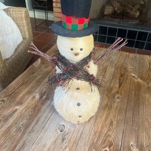 Natural Snowman Holiday Decor Large 23’ Pier 1 Woodland Collection